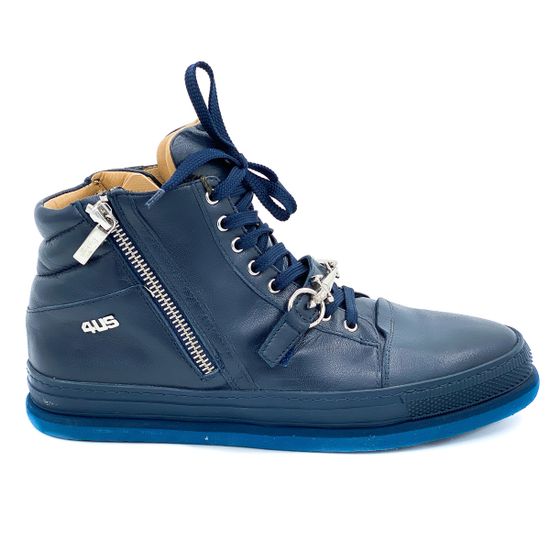 Ботинки женские Cesare Paciotti демисезонные кожаные синие - фото 1, 