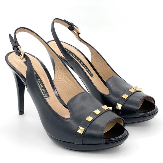 Босоножки Norma J. Baker кожаные черные - фото 6, 7095E5B NJ