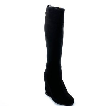 Сапоги Kelton черные замшевые МЕХ - фото 2, V7105 KEL