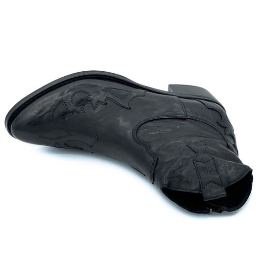 Ботинки Mimmu черные кожаные демисезонные - фото 5, 