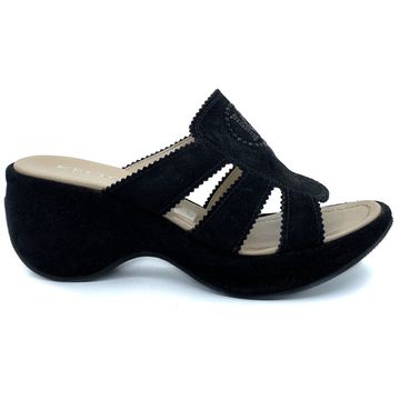 Сабо Kelton черные замшевые - фото 1, H0416 KEL