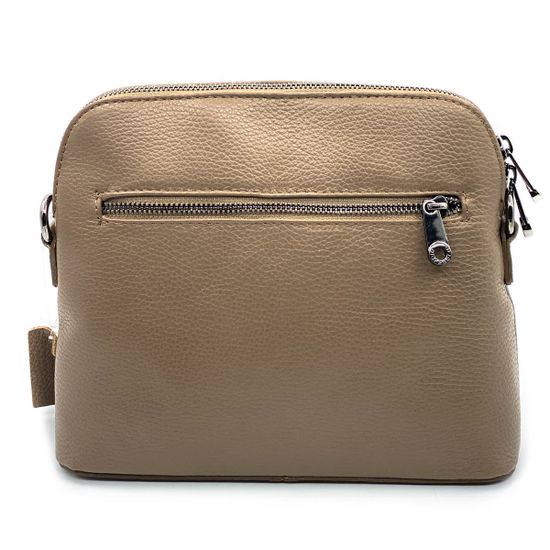 Клатч Di Gregorio бежевый кожаный - фото 3, 