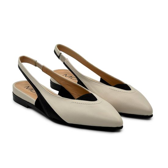 Туфли летние MOT-CLE кожа бежевая/черная - фото 7, MOT3160 MOT AVORIO/NERO