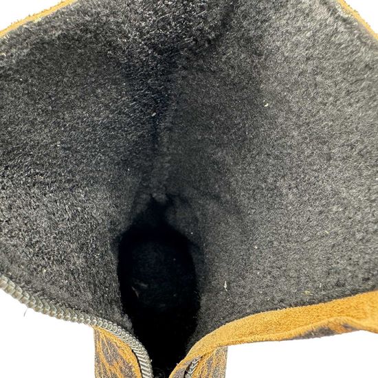 Ботильоны MIMMU замшевые бежевые принт "Леопард" на байке - фото 7, M563M14 MIM LEO