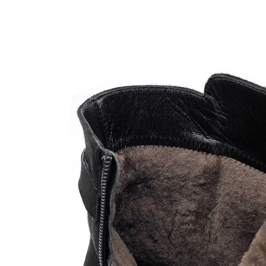 Ботинки Cover черные замшевые МЕХ - фото 7, 