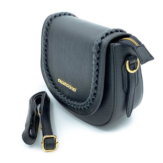 Клатч Di Gregorio черный кожаный - фото 1, 