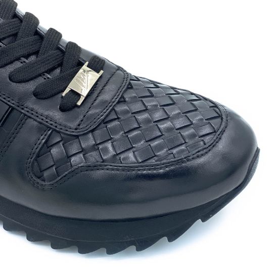 Кроссовки Marcelo Lopez черные кожаные демисезонные - фото 6, 