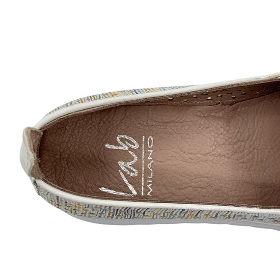 Слипоны Lab Milano мультиколор кожаные перфорированные - фото 7, 0860129 LAB MULT