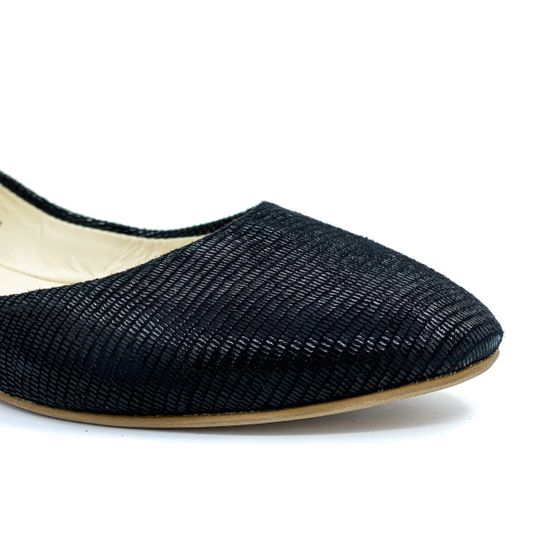 Балетки Cover черные лазерная обработка - фото 5, 