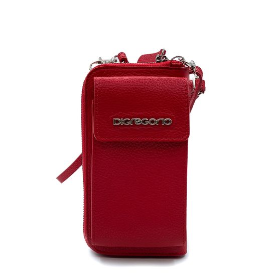 Сумочка Di Gregorio кросс-боди красная кожаная маленькая - фото 8, 