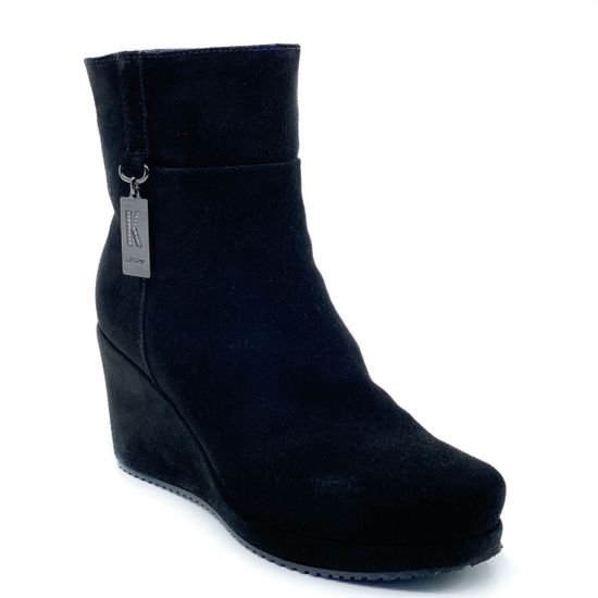 Ботинки Kelton черные замшевые МЕХ - фото 2, 