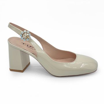 Туфли слингбэк Tiffi лакированная кожа бежевые - фото 1, TF50/70 TI BEIGE