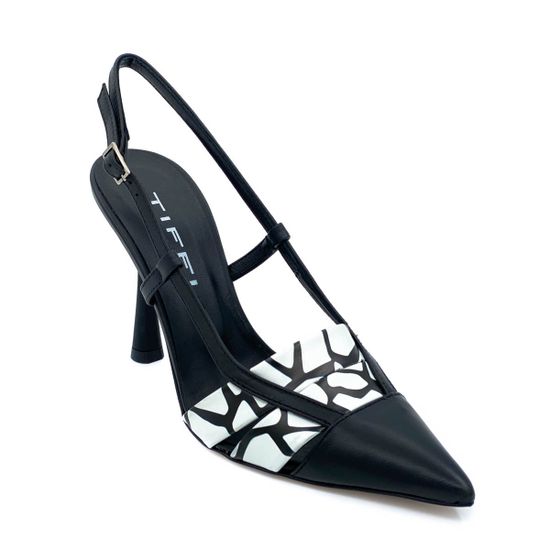 Туфли Tiffi черно-белые кожаные - фото 2, J901/90 TI GIRAFFA NERO