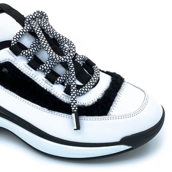 Кросссовки Lab Milano черно-белые кожаные демисезонные - фото 5, ZN1313 LAB BIANCO