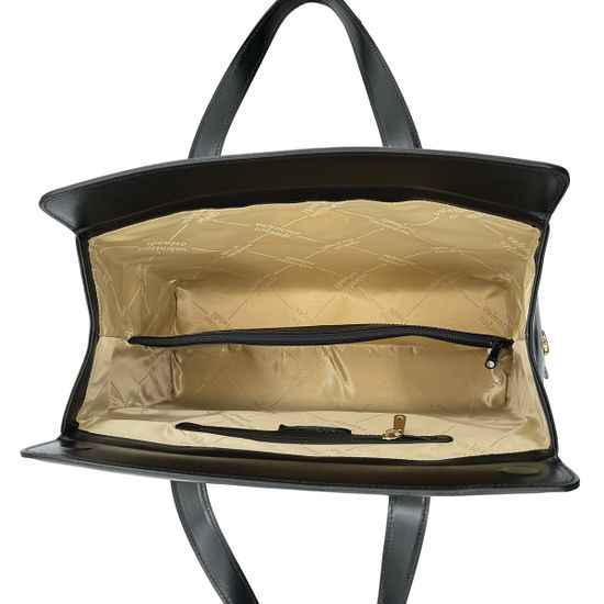 Сумка саквояж Valentino Orlandi черная кожаная - фото 5, 