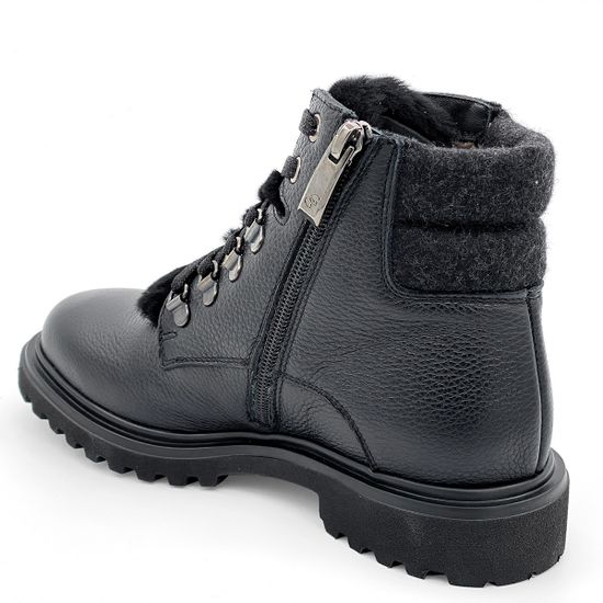 Ботинки Giada Gabrielli черные кожаные МЕХ - фото 3, 840 GABR