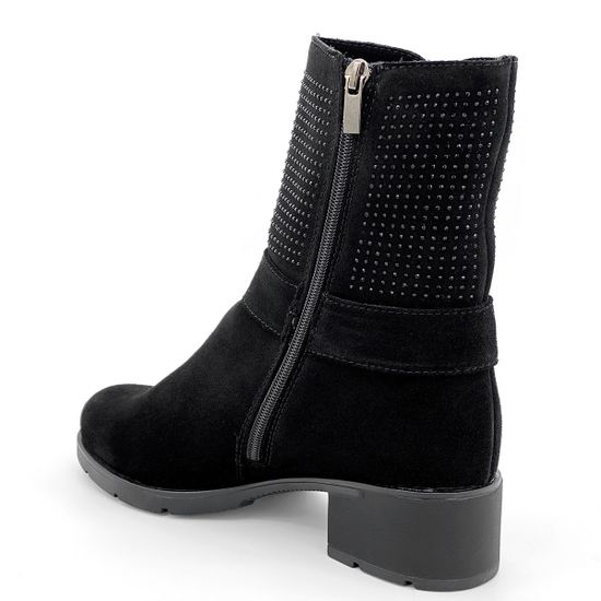 Ботинки Cover черные замшевые МЕХ - фото 3, 