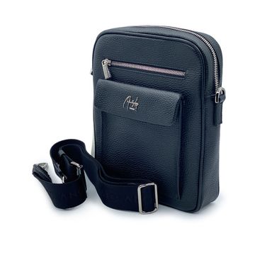 Сумка-мессенджер Renato Angi мужская черная кожаная - фото 2, 2901101 RA