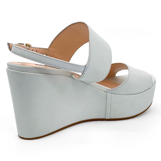 Босоножки Tiffi белые кожаные - фото 3, 