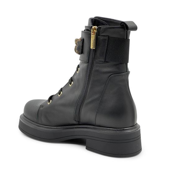 Ботинки Ilasio Reanzoni черные кожаные на байке - фото 3, 5712 IR NERO