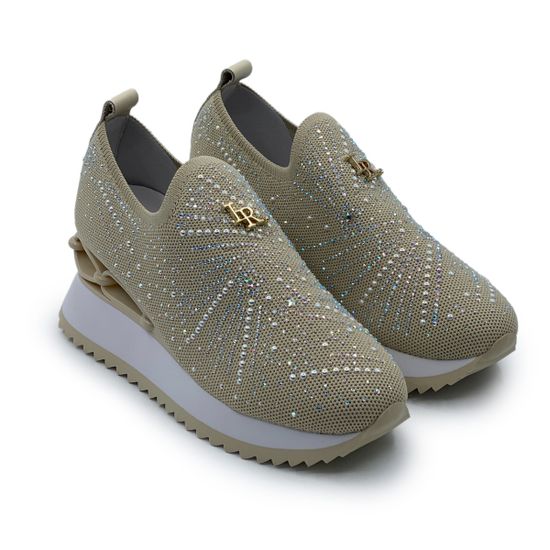 Кроссовки Ilasio Renzoni бежевые стрейч текстиль - фото 7, M217 IR BEIGE