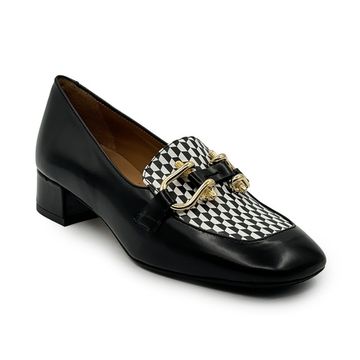 Лоферы Tiffi черно-белые кожаные демисезонные - фото 2, TF63/30 TI NERO