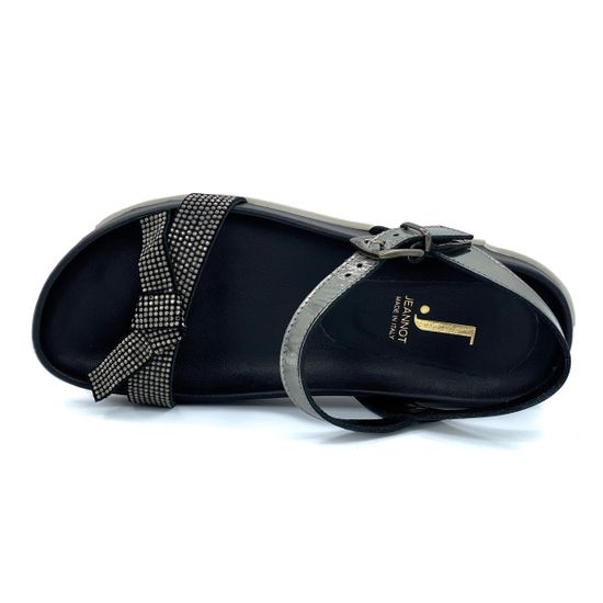 Босоножки Jeannot черно-серебряные - фото 5, 37061 JN