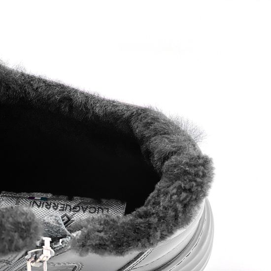 Ботинки Luca Guerrini черные кожаные МЕХ - фото 7, 