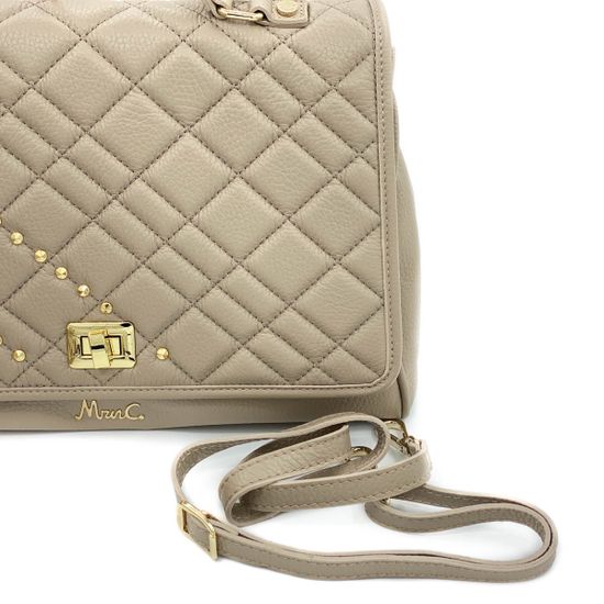 Сумка Marina Creazioni бежевая кожаная - фото 6, B5037 MC BEIGE