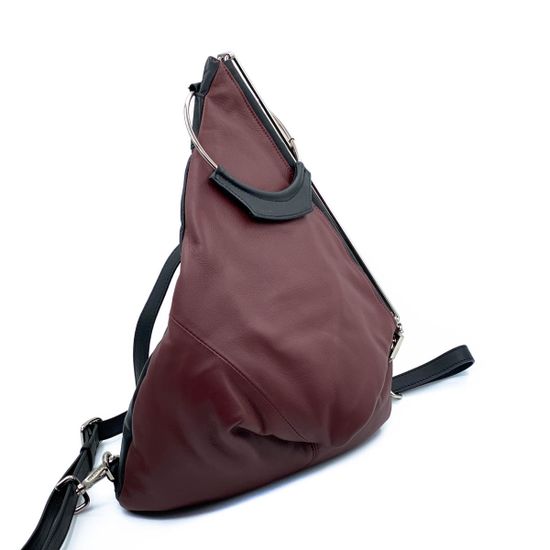 Рюкзак Renato Angi бордовый кожаный - фото 2, 