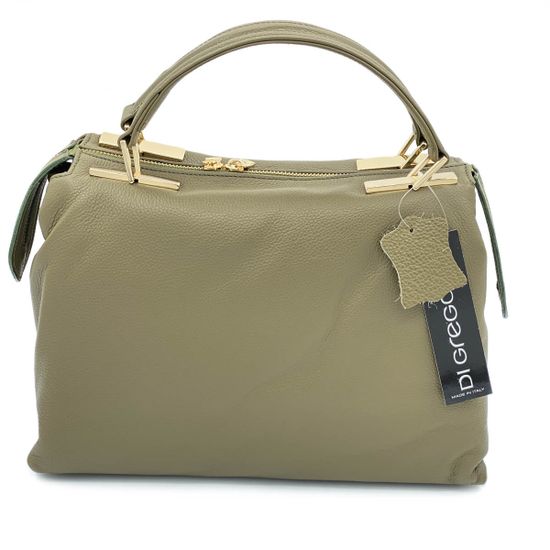 Сумка Di Gregorio зеленая кожаная - фото 3, 