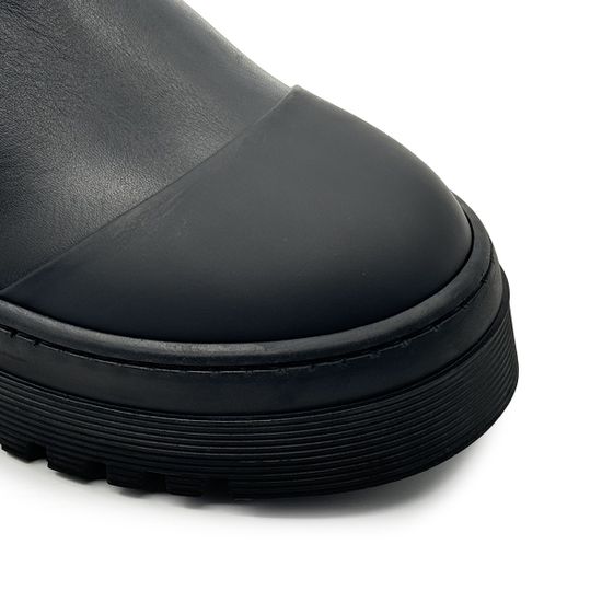 Ботинки  высокие TUFFONI черные кожаные на байке - фото 6, 3624015LB TUF