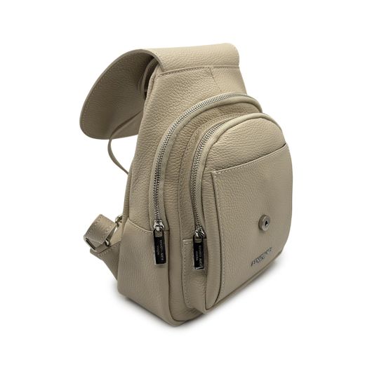 Сумка-рюкзак Renato Angi бежевая кожаная - фото 5, 3360401 RA BEIGE