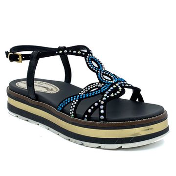 Босоножки Loretta Pettinari черные кожаные - фото 2, 5348S LP