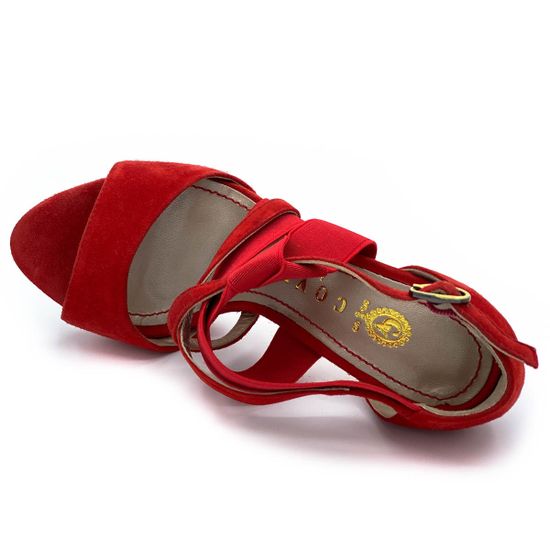 Босоножки Cover красные замшевые - фото 4, 