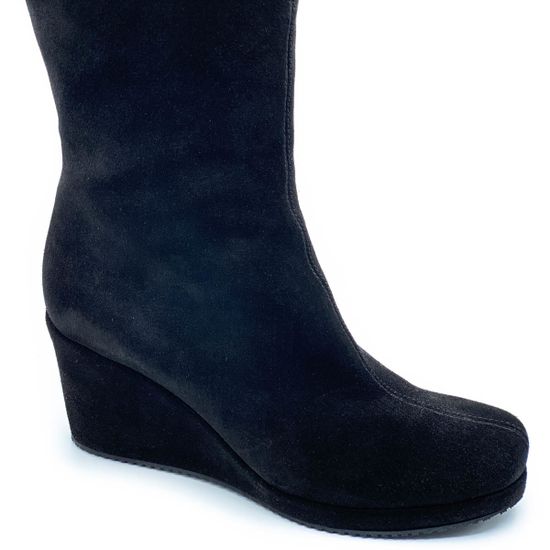 Сапоги Kelton черные замшевые МЕХ - фото 5, 