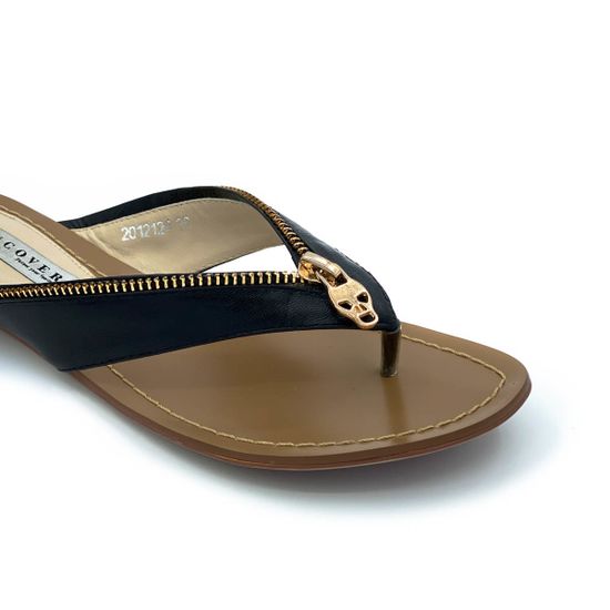 Шлепанцы Cover черные кожаные - фото 4, 