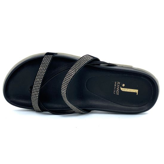 Вьетнамки Jeannot черно-серебряные - фото 5, 37064 JN