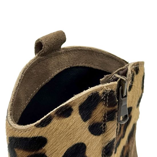 Ботинки-казаки NILA&amp;NILA бежевые замшевые &quot;леопард&quot; демисезонные - фото 7, MA-LP04 NIL BEIGE