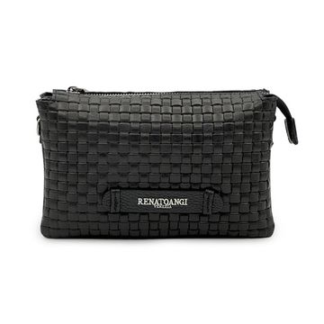 Клатч Renato Angi черный кожаный плетенный - фото 1, 3451417 RA NERO