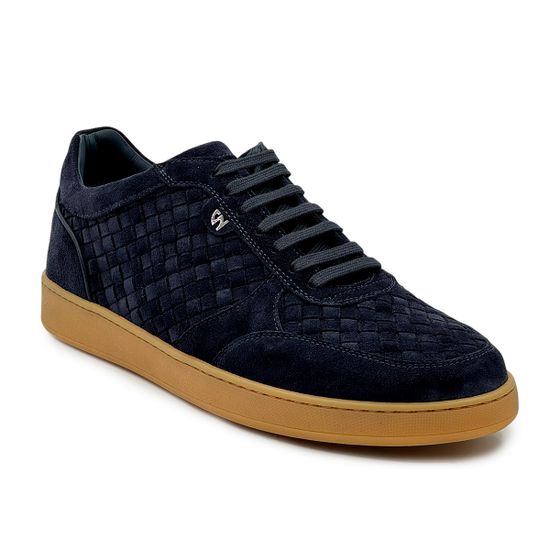 Кроссовки Giampieronicola синие замшевые - фото 2, H44580 GPN BLU