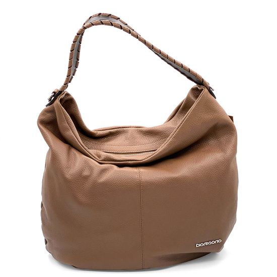 Сумка Di Gregorio бежевая кожаная - фото 1, 