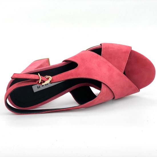 Босоножки Renzi замшевые розовые - фото 5, 522210B RZ