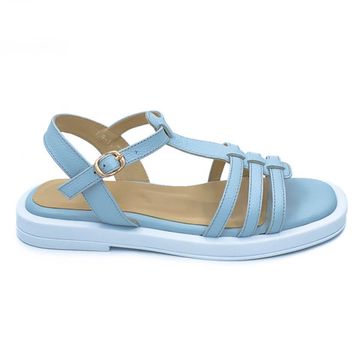 Босоножки Cover голубые кожаные - фото 1, 139-13 COV