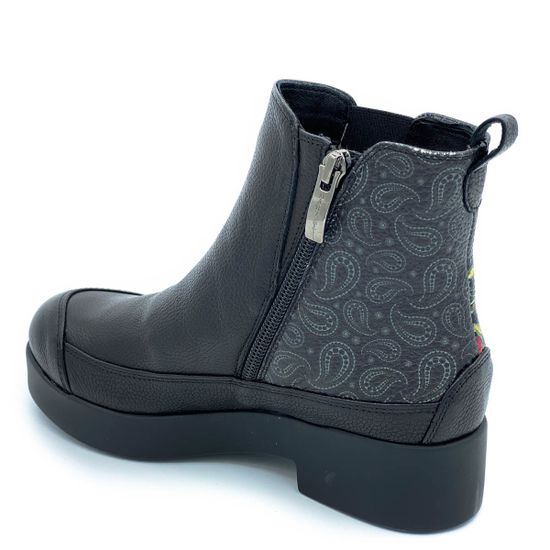 Ботинки Marzetti черные кожаные МЕХ - фото 3, 71372M MZ