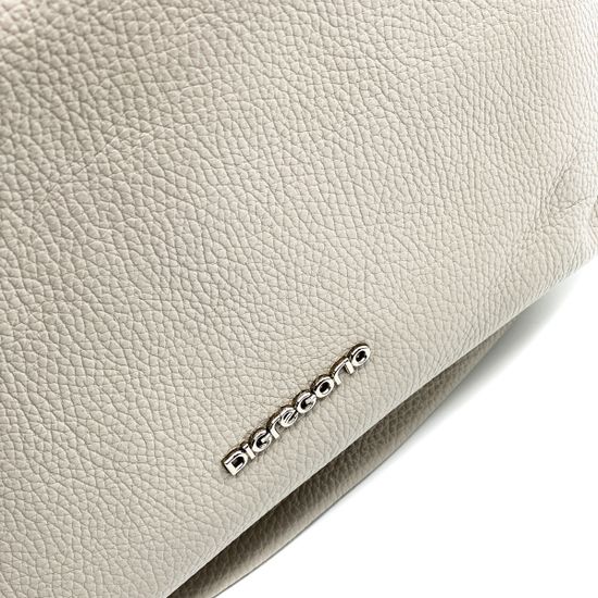 Сумка Di Gregorio бежевая кожаная большая - фото 4, 