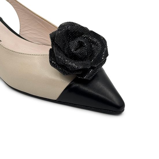 Туфли женские Ilasio Renzoni кожаные бежевые/черные - фото 6, 8078 IR