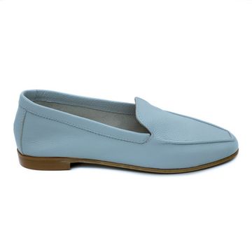 Мокасины Cover голубые кожаные - фото 1, 738-18 COV