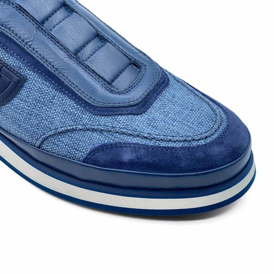 Кеды GiamPieroNicola Кеды синие текстиль/замша/кожа - фото 6, 