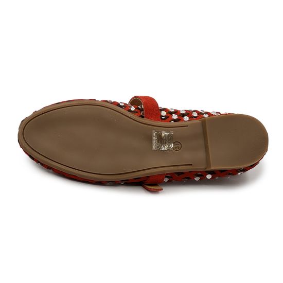 Туфли MIMMU красные из нубука с перфорацией - фото 4, M724M1 MIM ROSSO